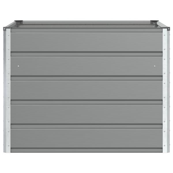 Grote foto vidaxl plantenbak lichtgrijs 100 x 100 x 75 cm staal tuin en terras overige tuin en terras