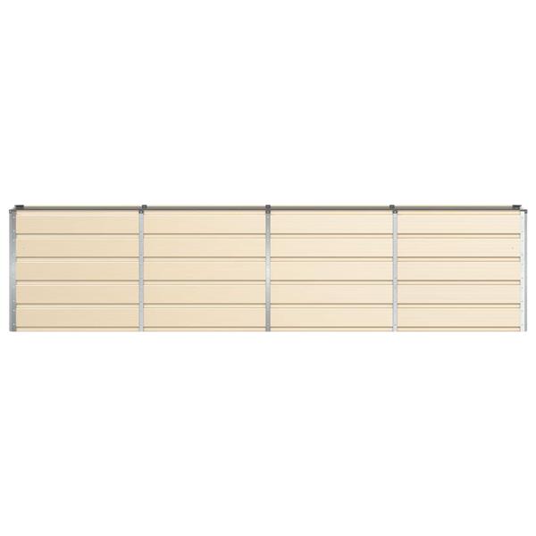 Grote foto vidaxl plantenbak ivoor 160 x 40 x 75 cm staal tuin en terras overige tuin en terras