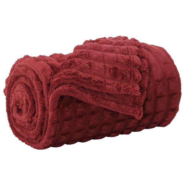 Grote foto vidaxl kleden 6 stuks bordeaux rood 200 x 150 cm fleece huis en inrichting bedden