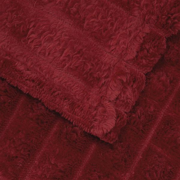 Grote foto vidaxl kleden 6 stuks bordeaux rood 150 x 130 cm fleece huis en inrichting bedden