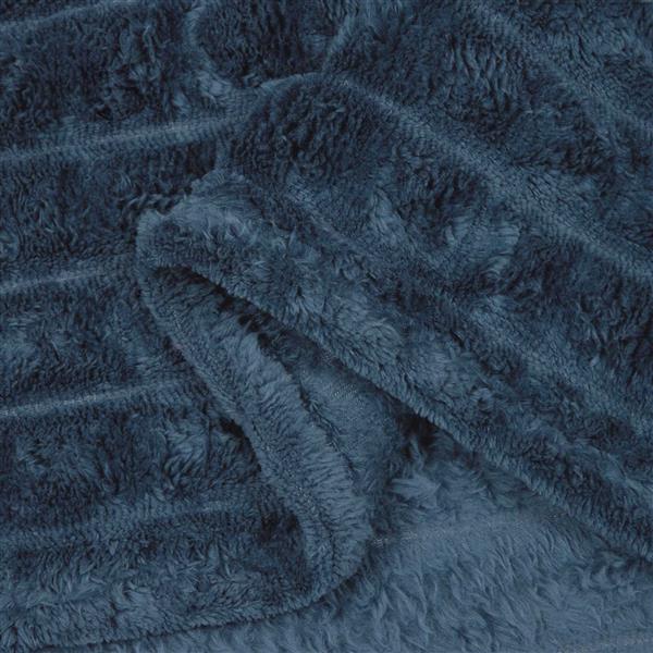 Grote foto vidaxl kleden 6 stuks marineblauw 240 x 220 cm fleece huis en inrichting bedden
