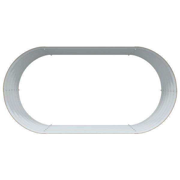 Grote foto vidaxl verhoogd bed bruin 160 x 80 x 44 cm staal tuin en terras overige tuin en terras