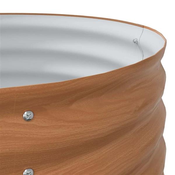 Grote foto vidaxl verhoogd bed bruin 160 x 80 x 81 cm staal tuin en terras overige tuin en terras