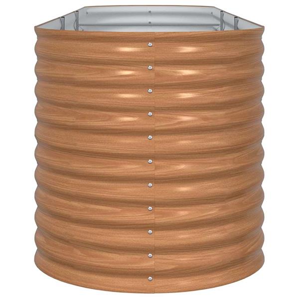 Grote foto vidaxl verhoogd bed bruin 320 x 80 x 81 cm staal tuin en terras overige tuin en terras