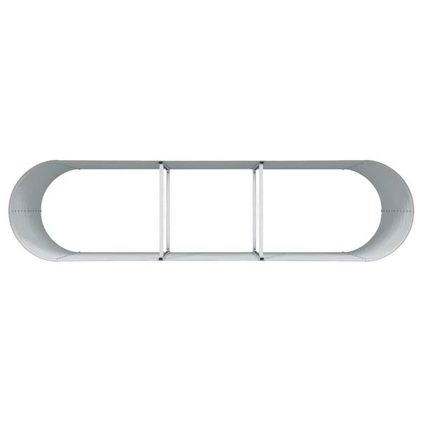 Grote foto vidaxl verhoogd bed bruin 320 x 80 x 81 cm staal tuin en terras overige tuin en terras