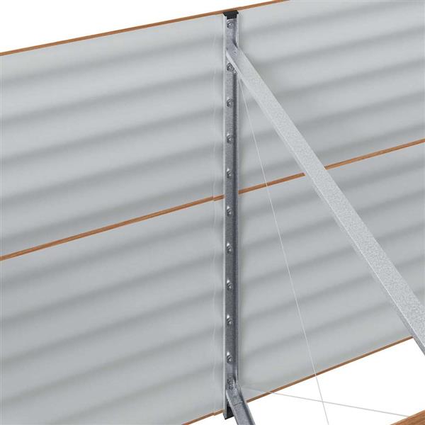 Grote foto vidaxl verhoogd bed bruin 320 x 80 x 81 cm staal tuin en terras overige tuin en terras