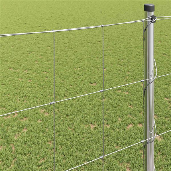 Grote foto vidaxl weidehekwerk zilver 50 x 1 5 m gegalvaniseerd staal tuin en terras hekken en schuttingen