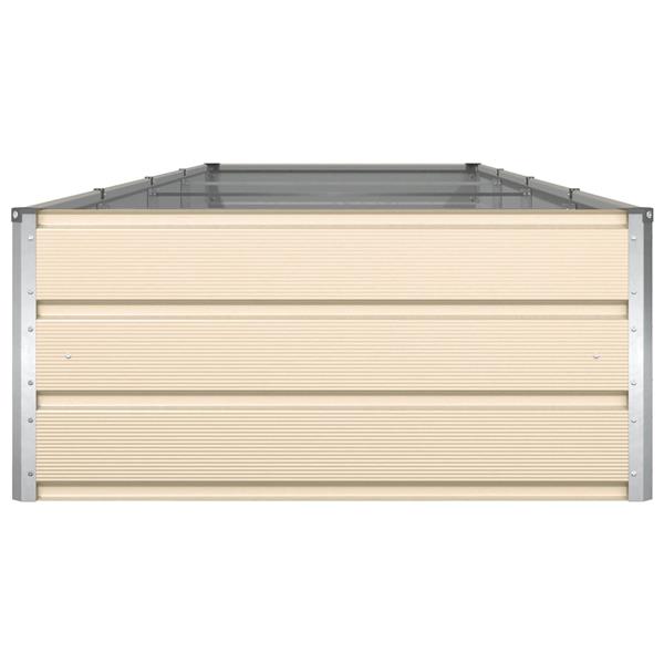 Grote foto vidaxl plantenbak ivoor 195 x 100 x 45 cm gegalvaniseerd staal tuin en terras overige tuin en terras