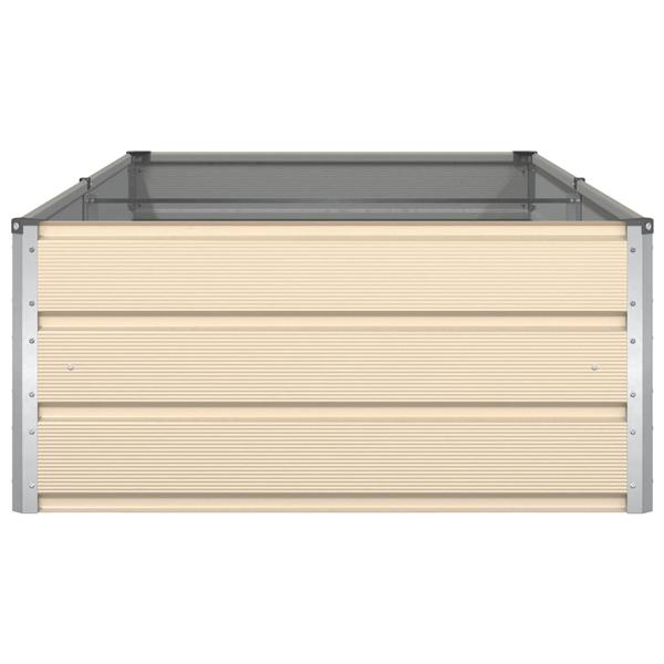 Grote foto vidaxl plantenbak ivoor 195 x 100 x 45 cm gegalvaniseerd staal tuin en terras overige tuin en terras