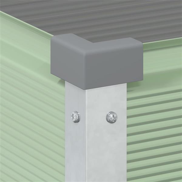 Grote foto vidaxl plantenbak pastelgroen 100 x 45 x 90 cm gegalvaniseerd staal tuin en terras overige tuin en terras