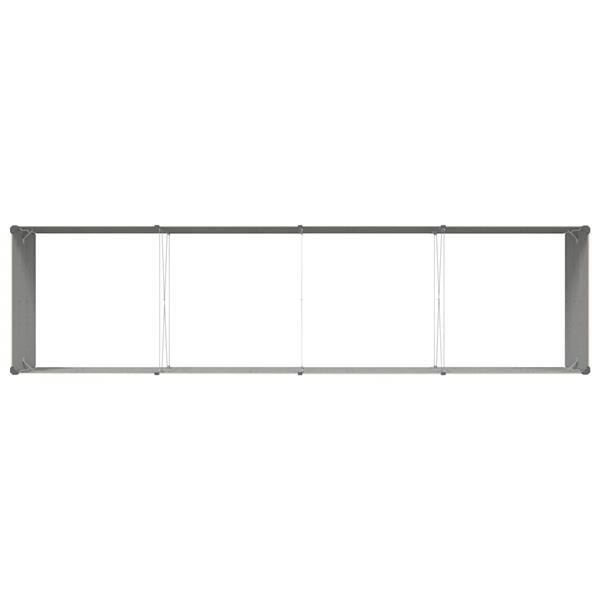 Grote foto vidaxl plantenbak ivoor 195 x 100 x 45 cm gegalvaniseerd staal tuin en terras overige tuin en terras