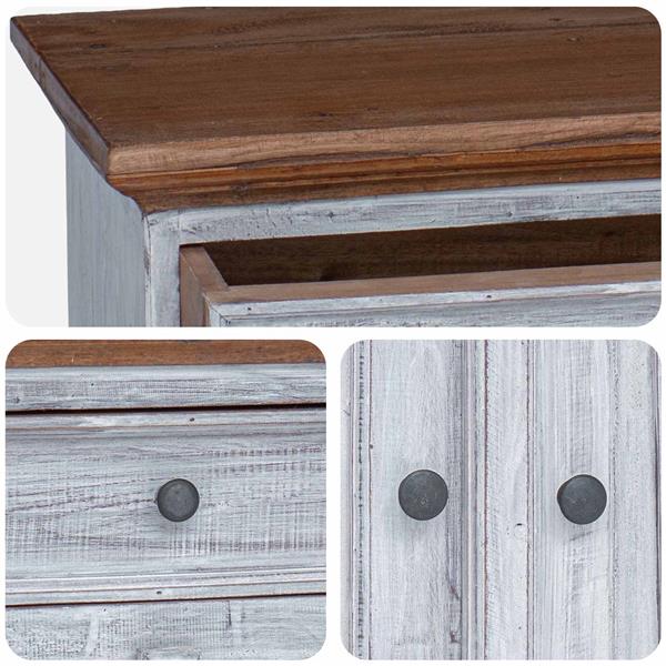 Grote foto vidaxl opbergkast 63 x 30 x 79 cm massief mahoniehout huis en inrichting woningdecoratie