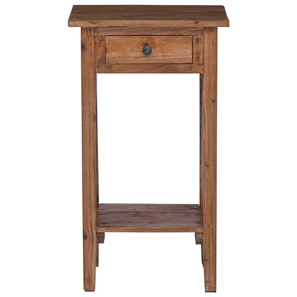 Grote foto vidaxl plantenstandaard met lade bruin 34 x 25 x 52 cm mahoniehout tuin en terras overige tuin en terras