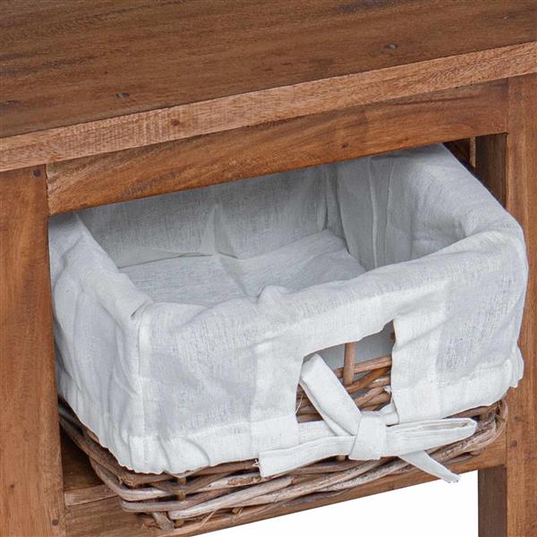 Grote foto vidaxl bijzettafel bruin massief mahoniehout huis en inrichting complete slaapkamers