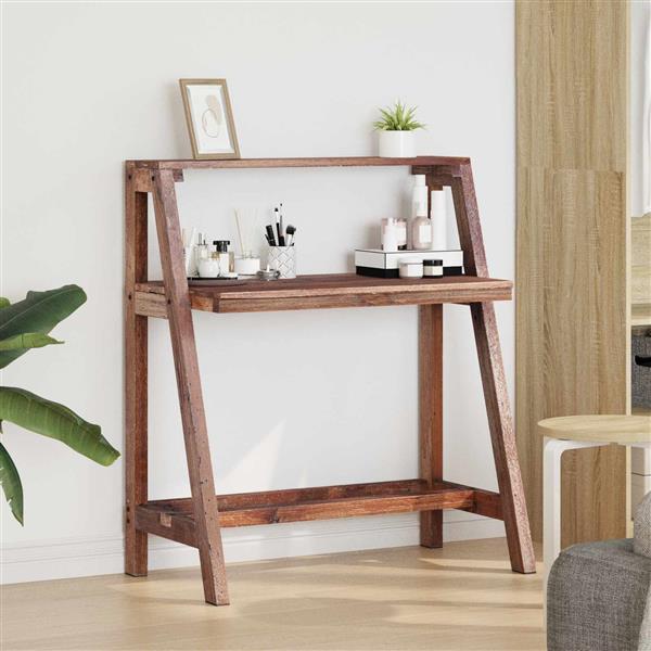 Grote foto vidaxl bureau bruin 90 x 50 x 103 cm massief gerecycled hout huis en inrichting stoelen