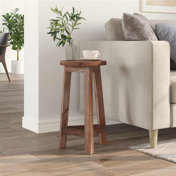 Grote foto vidaxl kruk naturel 28 x 28 x 50 cm mahoniehout huis en inrichting stoelen