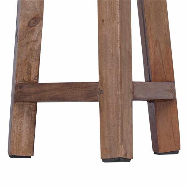 Grote foto vidaxl kruk naturel 28 x 28 x 50 cm mahoniehout huis en inrichting stoelen