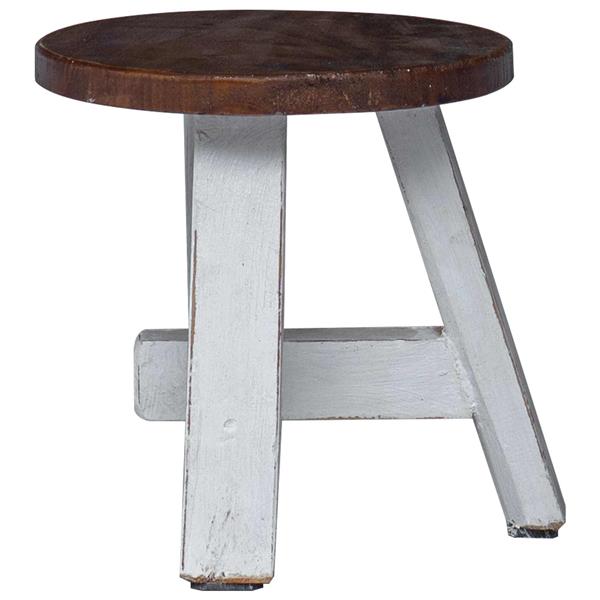 Grote foto vidaxl kruk naturel 22 x 22 x 24 cm mahoniehout huis en inrichting stoelen