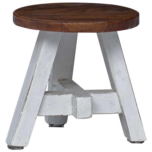 Grote foto vidaxl kruk naturel 22 x 22 x 24 cm mahoniehout huis en inrichting stoelen