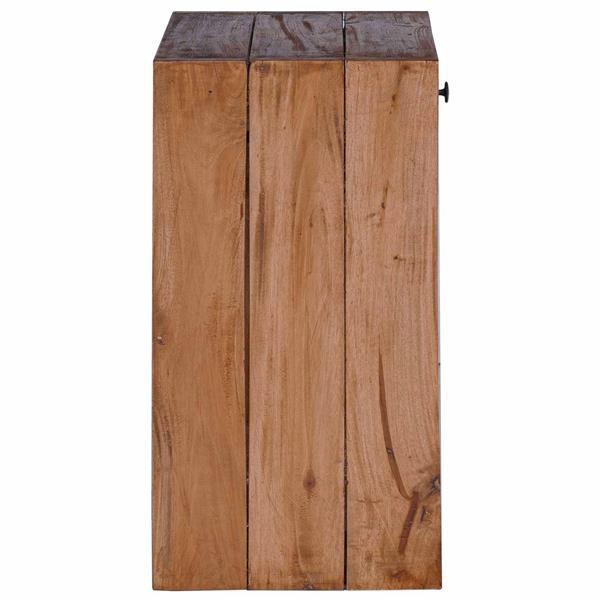 Grote foto vidaxl nachtkastje met lade bruin 63 x 30 x 79 cm massief mahoniehout huis en inrichting complete slaapkamers