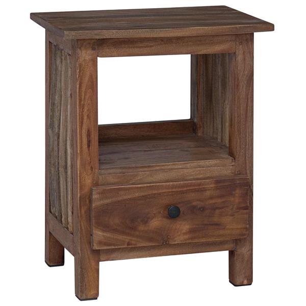 Grote foto vidaxl nachtkastje bruin 30 x 30 x 47 cm massief gerecycled hout huis en inrichting eettafels