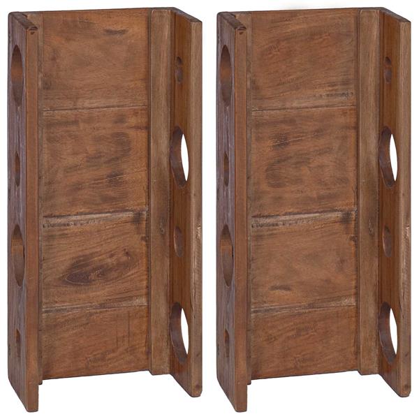 Grote foto vidaxl rek bruin 24 x 13 x 54 cm massief mahoniehout huis en inrichting woningdecoratie