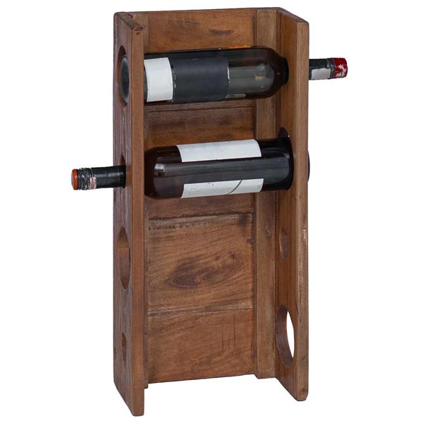 Grote foto vidaxl rek bruin 24 x 13 x 54 cm massief mahoniehout huis en inrichting woningdecoratie