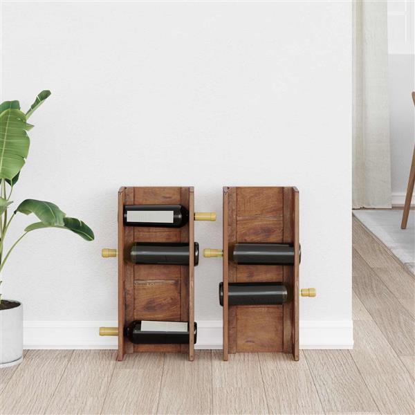 Grote foto vidaxl rek bruin 24 x 13 x 54 cm massief mahoniehout huis en inrichting woningdecoratie