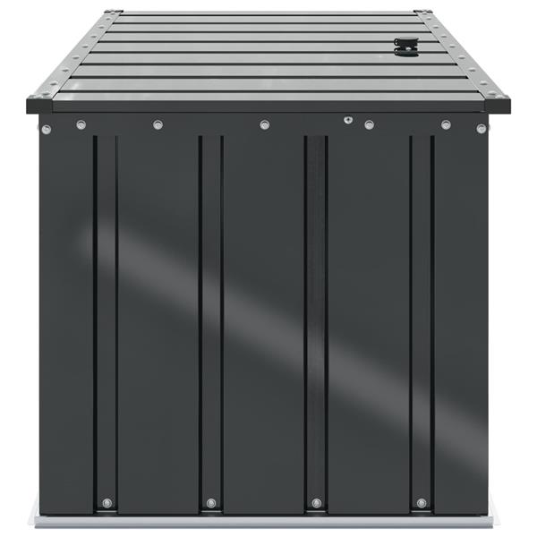 Grote foto vidaxl tuinopslagdoos zwart 101 x 56 5 x 50 cm staal tuin en terras tuinhuisjes en blokhutten