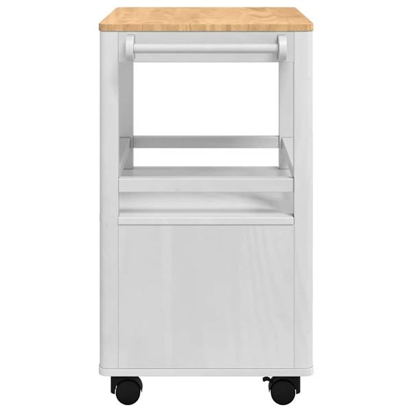 Grote foto vidaxl keuken trolley floro wit 72 5 x 45 x 80 cm massief vurenhout huis en inrichting keukenbenodigdheden