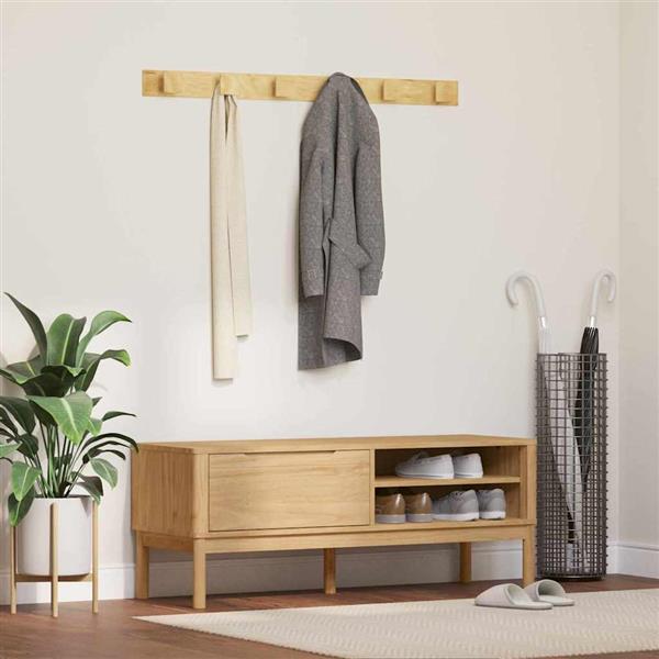 Grote foto vidaxl hal bank met lade wasbruin 115 x 40 x 45 cm massief vurenhout huis en inrichting overige huis en inrichting