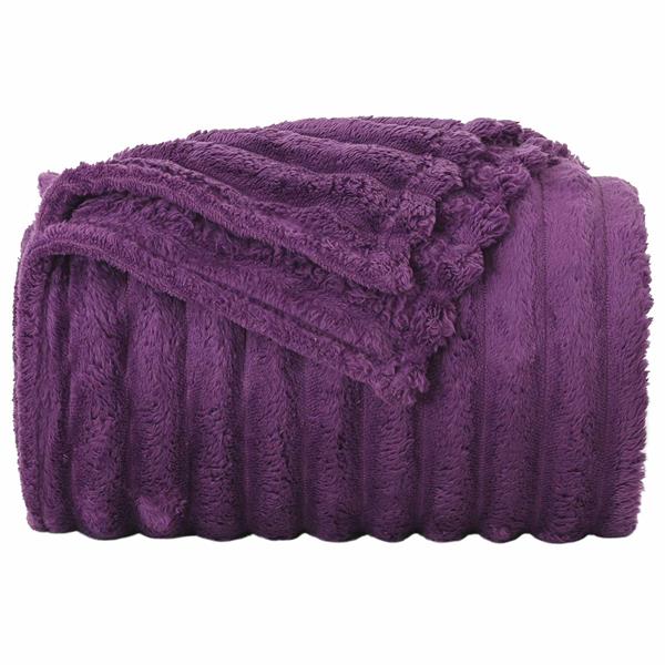 Grote foto vidaxl kleden 6 stuks paars 240 x 220 cm fleece huis en inrichting bedden