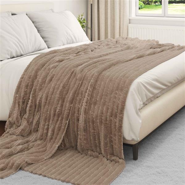Grote foto vidaxl kleden 6 stuks kameel 270 x 240 cm fleece huis en inrichting bedden