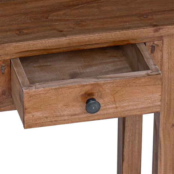 Grote foto vidaxl plantenstandaard met lade bruin 34 x 25 x 52 cm mahoniehout tuin en terras overige tuin en terras