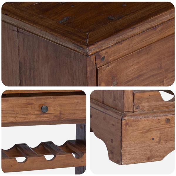 Grote foto vidaxl wijnrek massief mahoniehout huis en inrichting woningdecoratie