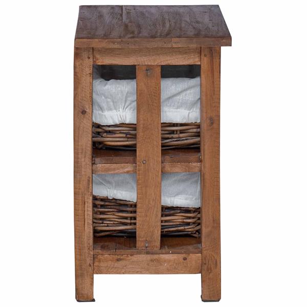 Grote foto vidaxl bijzettafel bruin massief mahoniehout huis en inrichting complete slaapkamers