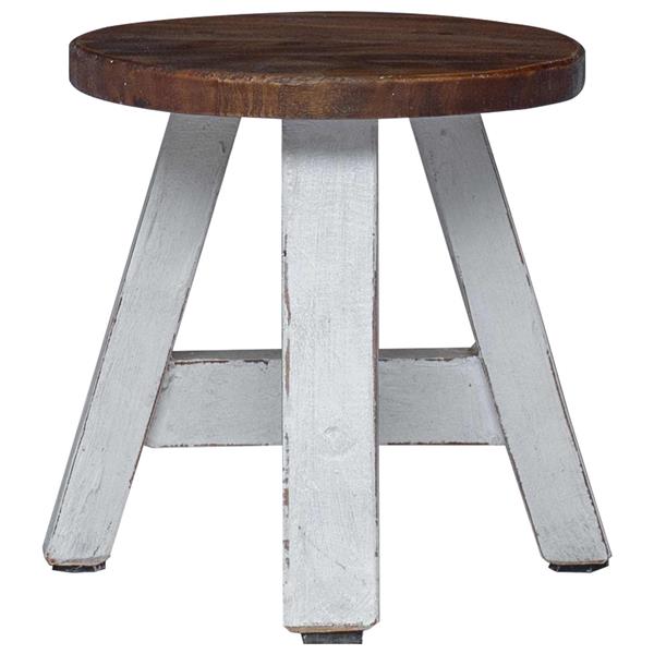 Grote foto vidaxl kruk naturel 22 x 22 x 24 cm mahoniehout huis en inrichting stoelen