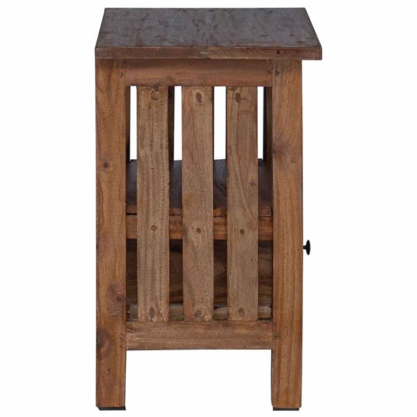 Grote foto vidaxl nachtkastje met lade bruin 41 x 30 x 50 cm massief mahoniehout huis en inrichting complete slaapkamers