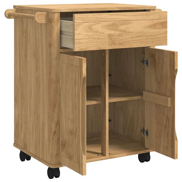 Grote foto vidaxl keuken trolley wasbruin 72 5 x 45 x 80 cm massief vurenhout huis en inrichting keukenbenodigdheden