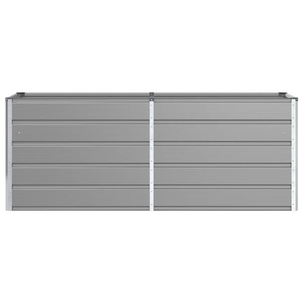 Grote foto vidaxl plantenbak lichtgrijs 480 x 50 x 45 cm gegalvaniseerd staal tuin en terras overige tuin en terras