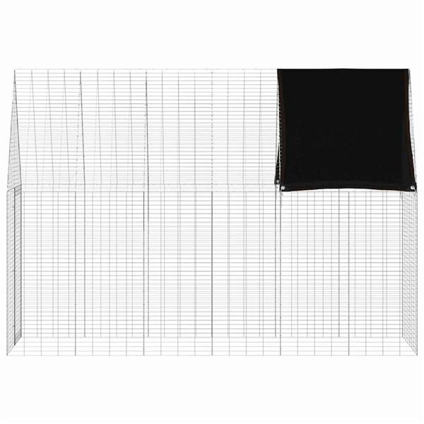 Grote foto vidaxl konijnenkooi zilver 300 x 100 x 210 cm gegalvaniseerd staal dieren en toebehoren hokken en kooien