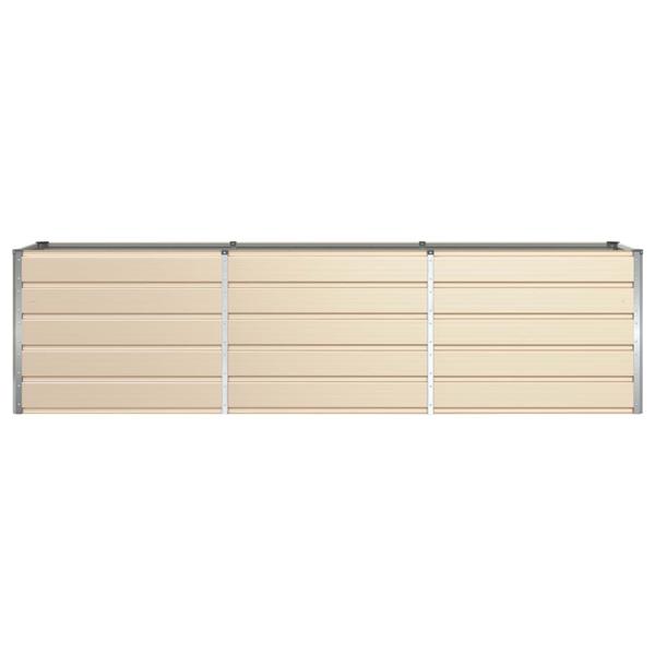 Grote foto vidaxl plantenbak ivoor 480 x 50 x 45 cm gegalvaniseerd staal tuin en terras overige tuin en terras