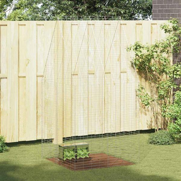 Grote foto vidaxl konijnenkooi zilver 400 x 100 x 210 cm gegalvaniseerd staal dieren en toebehoren hokken en kooien