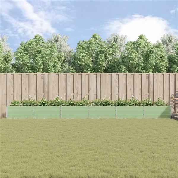 Grote foto vidaxl plantenbak pastelgroen 195 x 100 x 45 cm gegalvaniseerd staal tuin en terras overige tuin en terras