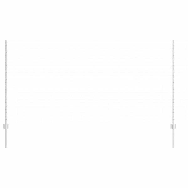 Grote foto vidaxl afrasteringspaal 5 pcs zilver 140 cm staal tuin en terras overige tuin en terras