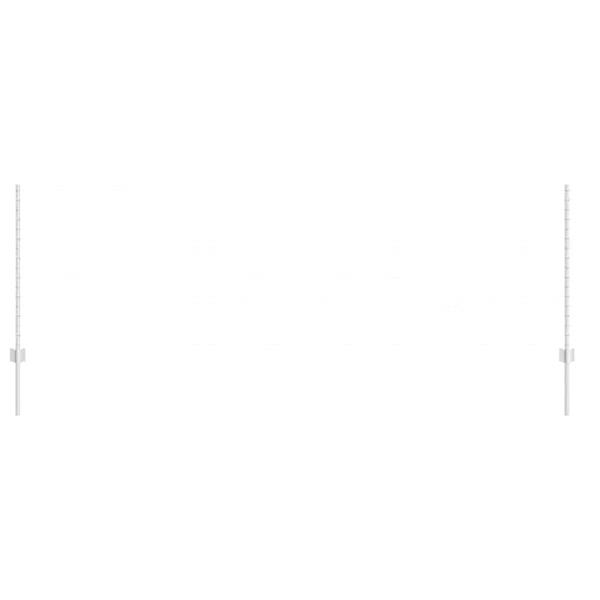 Grote foto vidaxl afrasteringspaal 5 pcs zilver 100 cm staal tuin en terras overige tuin en terras