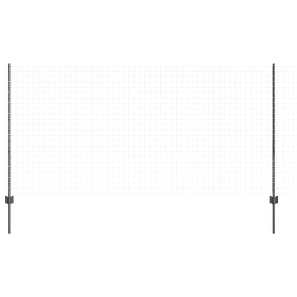 Grote foto vidaxl afrasteringspaal 11 pcs grijs 120 cm staal tuin en terras overige tuin en terras
