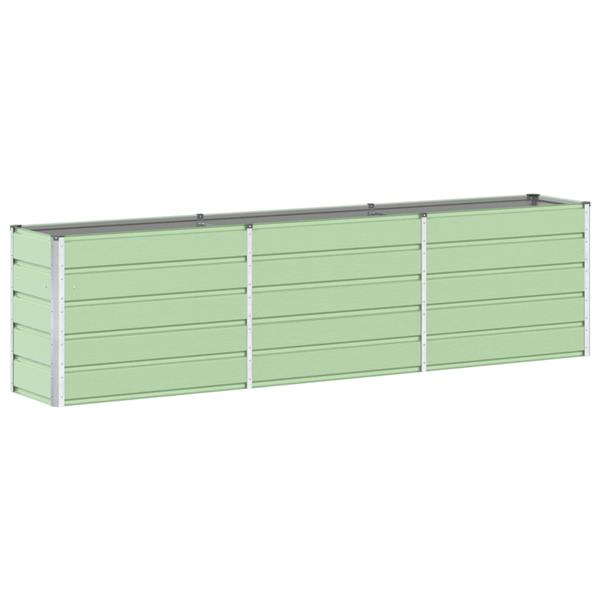 Grote foto vidaxl plantenbak pastelgroen 480 x 50 x 45 cm gegalvaniseerd staal tuin en terras overige tuin en terras