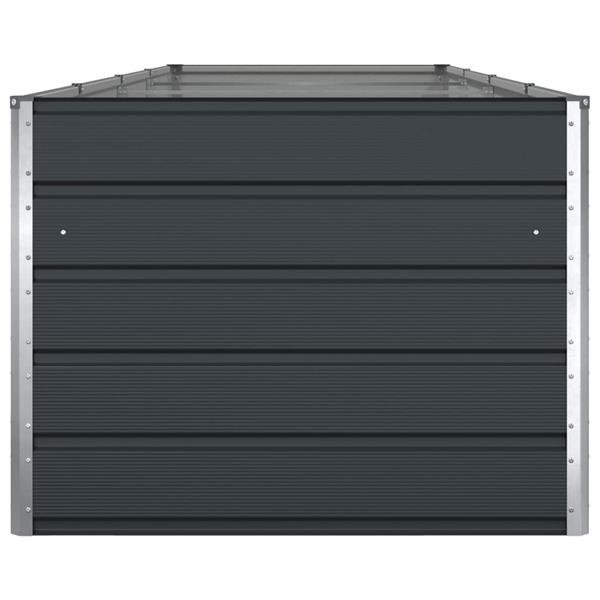 Grote foto vidaxl plantenbak antraciet 195 x 100 x 45 cm gegalvaniseerd staal tuin en terras overige tuin en terras