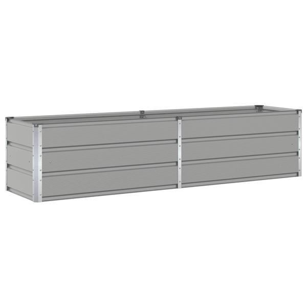 Grote foto vidaxl plantenbak lichtgrijs 480 x 50 x 45 cm gegalvaniseerd staal tuin en terras overige tuin en terras